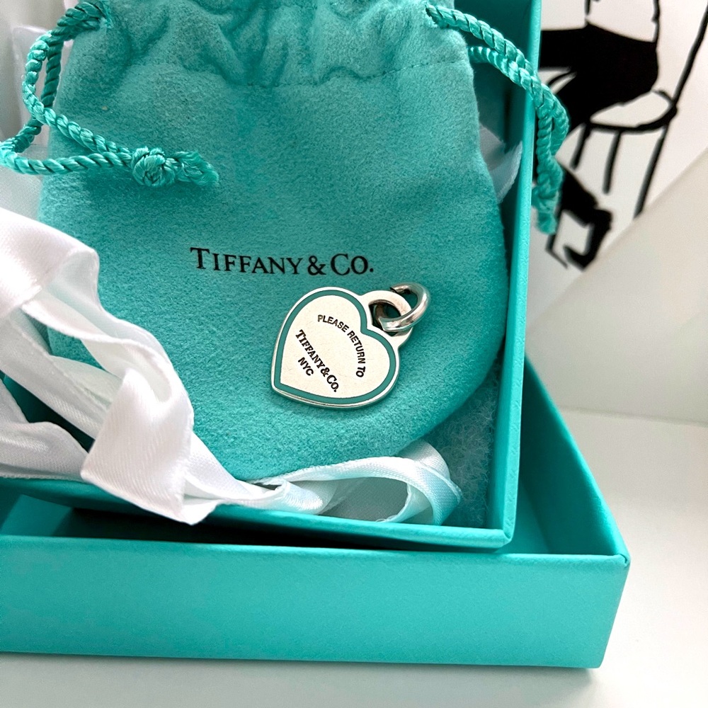 *ENGRAVED* Tiffany&Co. Enamel Charm-‘BEN’ on back